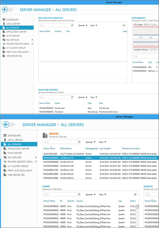 Server Manager at Windows 8 Server